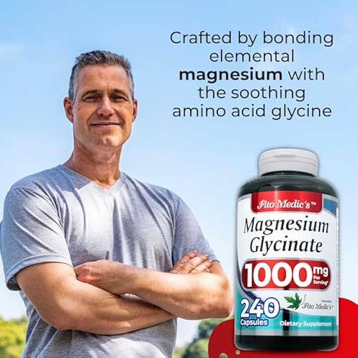 FITO MEDIC'S FITO Medic’S Lab Magnesium Glycinate Supplement, Glicinato de Magnesio, 180 Capsules - Image 4
