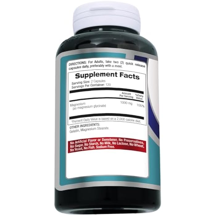 FITO MEDIC'S FITO Medic’S Lab Magnesium Glycinate Supplement, Glicinato de Magnesio, 180 Capsules - Image 2