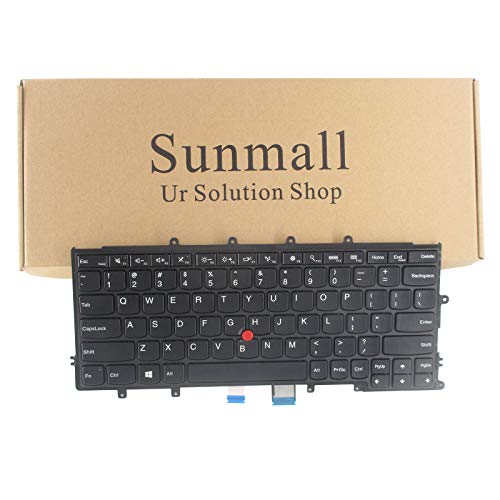 SUNMALL بديل لوحة مفاتيح SUNMALL متوافق مع لابتوب Lenovo ThinkPad X230S X240 X240S X240I X250 X260 X270 باللون الأسود تخطيط أمريكي - Image 1