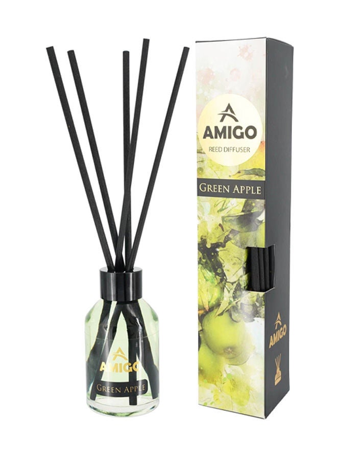 Amigo Long Lasting Reed Diffuser - Green Apple 110ml - Image 1