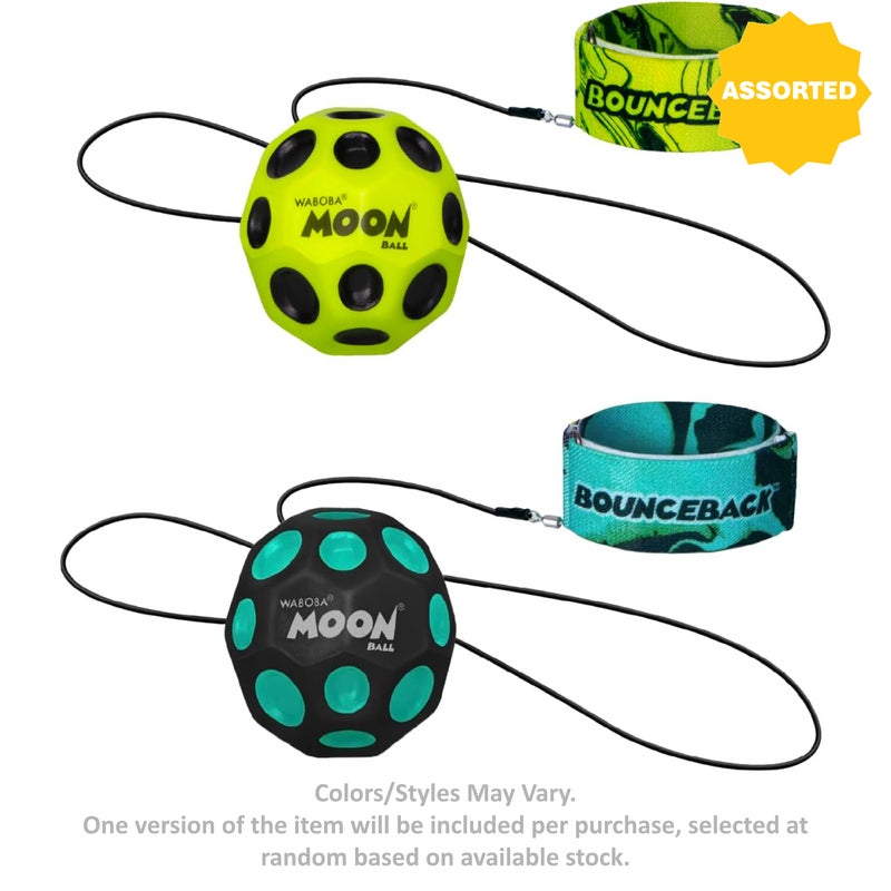 Waboba Bounceback x Moon Ball with Adjustable Wrist Strap (6 cm, Assorted) - Image 2