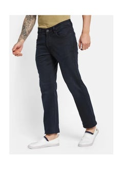 OCTAVE Men's mid-rise straight fit denim jeans,Carbon Blue  - Image 3