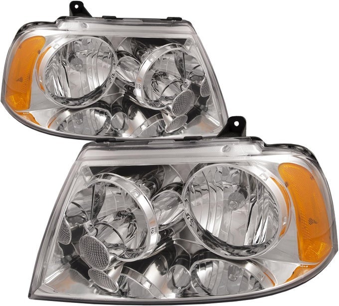 Chrome Housing Halogen Headlights For Lincoln Navigator 2003-2006
