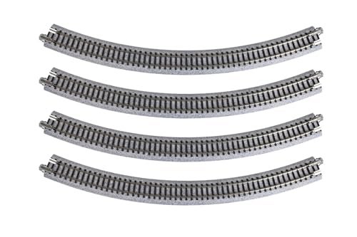 Kato USA Model Train Products Unitrack, 348mm (13 3/4") Radius 45-Degree Curve Track (4-Piece) - Image 1