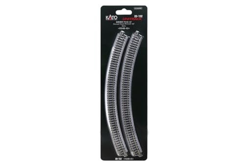 Kato USA Model Train Products Unitrack, 348mm (13 3/4") Radius 45-Degree Curve Track (4-Piece) - Image 4