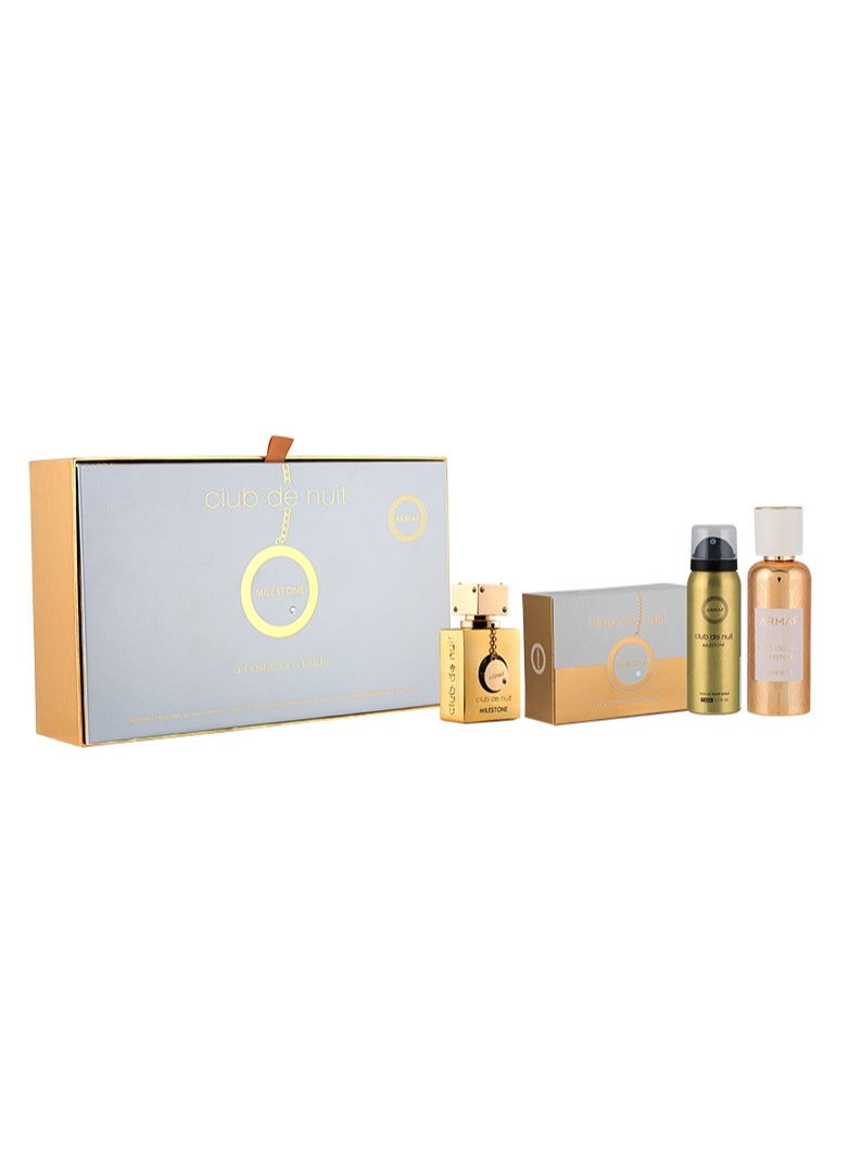Armaf Armaf Club De Nuit Milestone 4 Pieces Gift Set For Unisex, Eau De Parfum 105ml, Perfume Body Spray 50ml, Shampoo 250ml, Shower Gel 100ml, perfumes for men & women  - Image 3