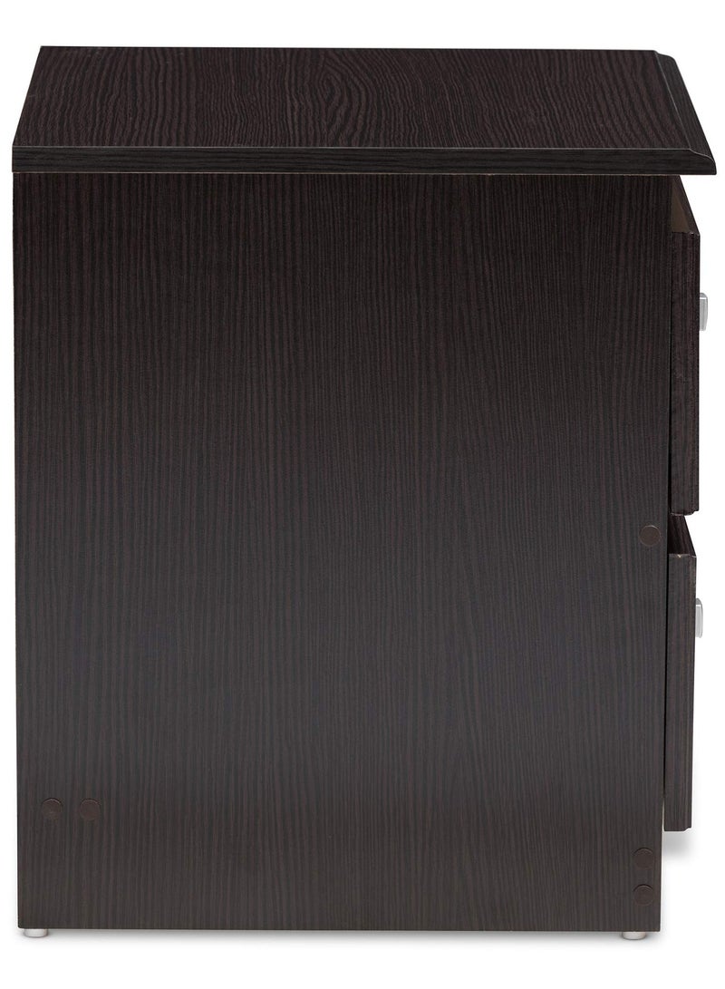 AL WADI FURNITURE AWF Al Wadi Furniture Bedside Table, Night Stand Table with Lockable Key Drawer,Easy Assembly Wenge 40 x 40 x 45 cm, SideTable  - Image 5