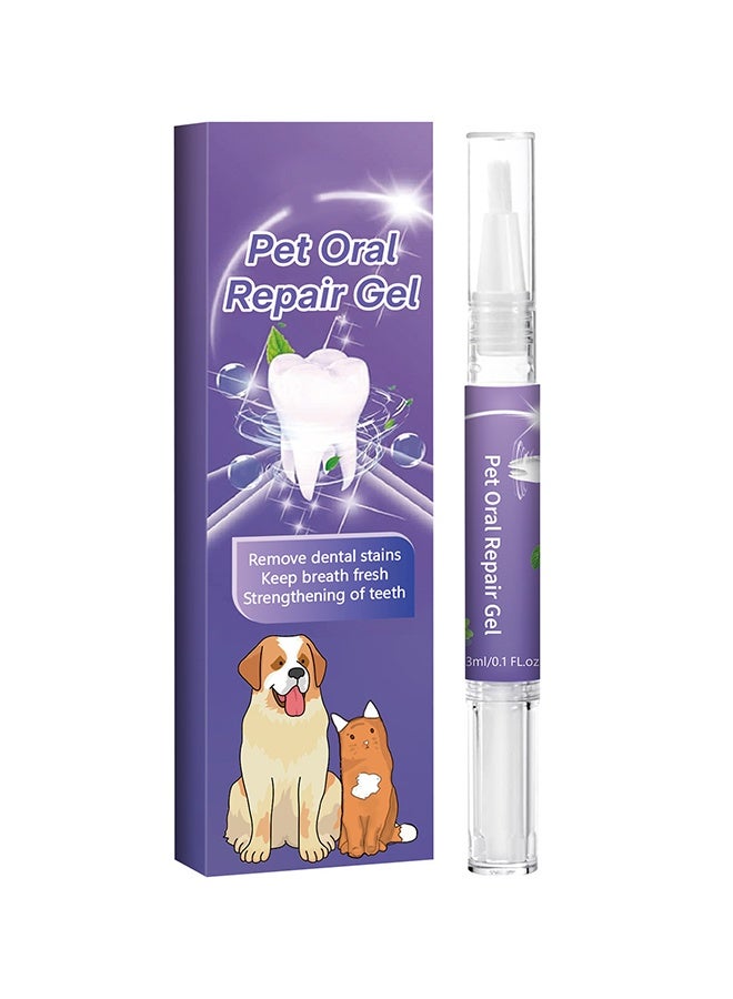 Pet Oral Repair Gel, Dog Oral Repair Gel, Pet Breath Freshener for Cats and Dogs, Removes Tartar, Keeps Breath Fresh, Strengthens Teeth, Without Brushing - Image 1