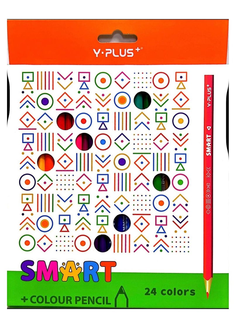 Y plus+ 24-Piece Colour Pencils Multicolour - Image 1