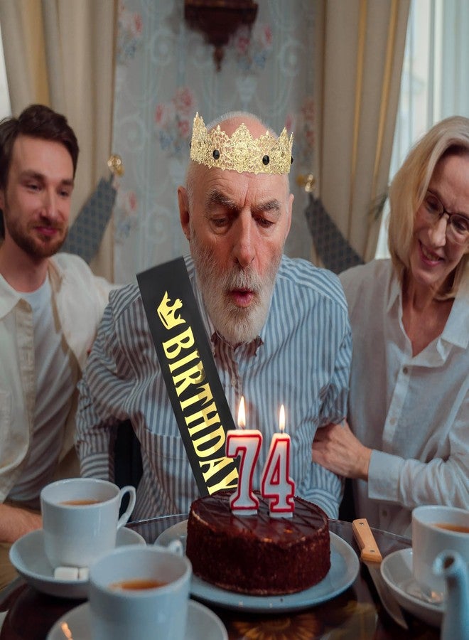 Amariver Amairver Birthday King Crown and Sash for Men Decorations Gold King Crown Tiaras for Birthday Party Men’s Decoration for Party Anniversary and Photography Birthday Accessories - Image 4