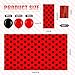 Sratte 73 Pcs Ladybug Birthday Party Decoration 54 x 108 Lady Bug Tablecloth 48 Red Candy Bags with Twist Ties 24 Latex Balloon for Themed Birthday Wedding Backdrop Supplies Red and Black - Image 2
