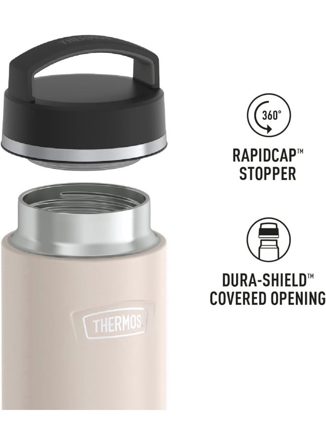 THERMOS ICON STAINLESS STEEL VACUUM INSULATED SANDSTONE BOTTLE 710ML - Image 3