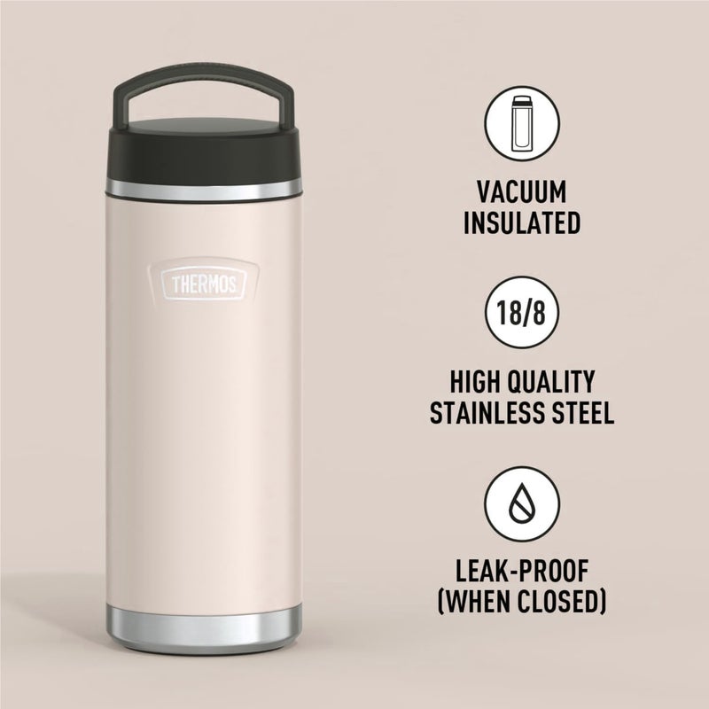 THERMOS ICON STAINLESS STEEL VACUUM INSULATED SANDSTONE BOTTLE 710ML - Image 2