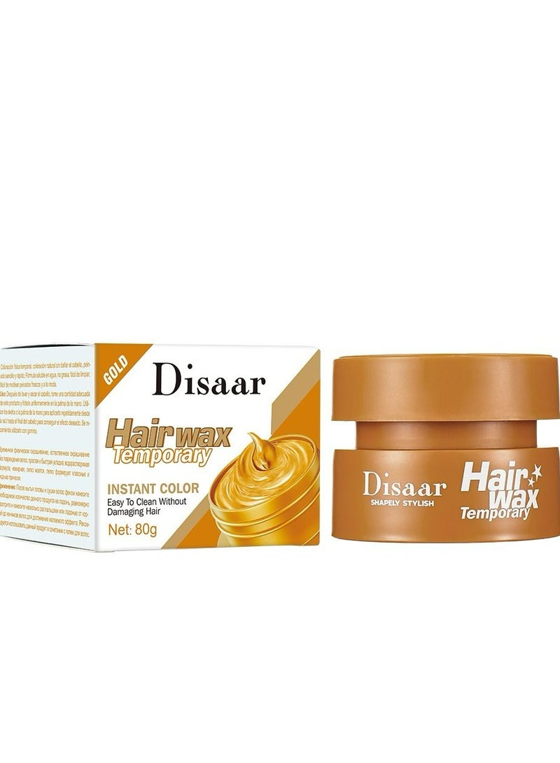 Hair Wax Temporary Instant Color (GOLD) 80 g