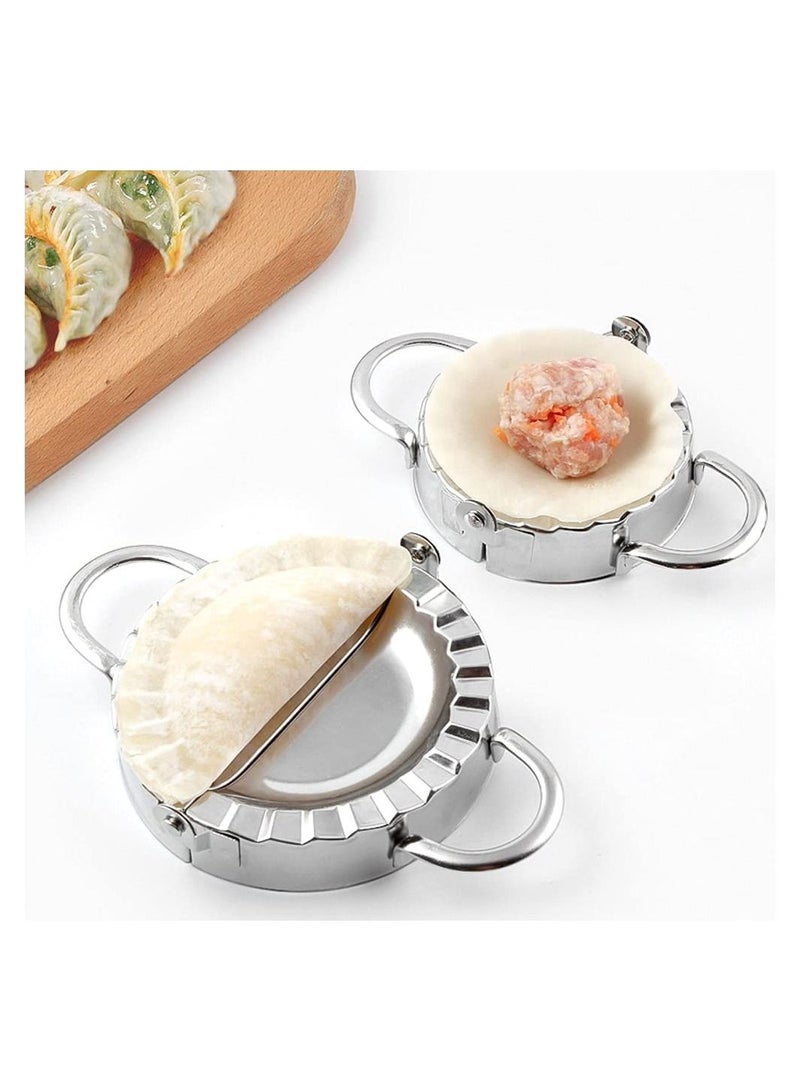 2-Piece Stainless Steel Dumpling Pierogi Cutter Maker Ravioli Empanada Mold Set large and small - Image 5