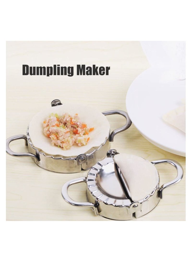 2-Piece Stainless Steel Dumpling Pierogi Cutter Maker Ravioli Empanada Mold Set large and small - Image 2