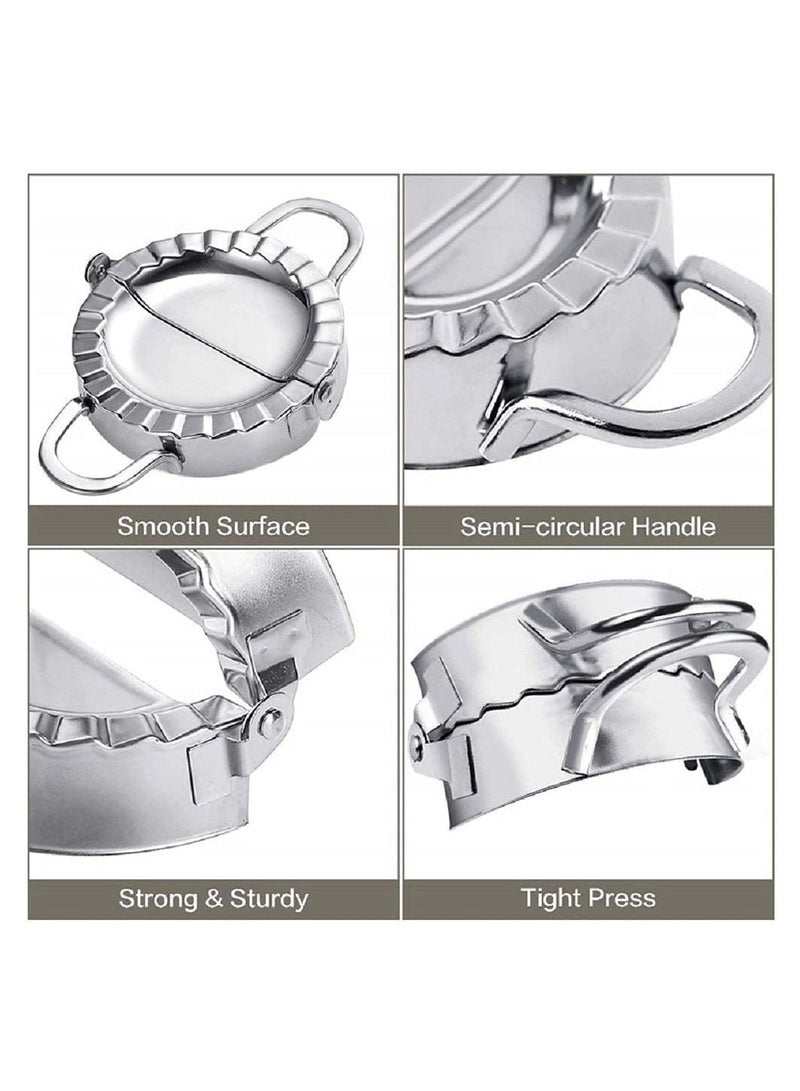 2-Piece Stainless Steel Dumpling Pierogi Cutter Maker Ravioli Empanada Mold Set large and small - Image 3