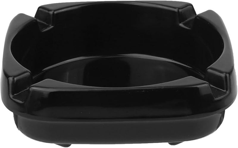 صينية سجائر سوداء مربعة من البورسلين المقلد للاستخدام الداخلي والخارجي في الفناء والحديقة - Image 1