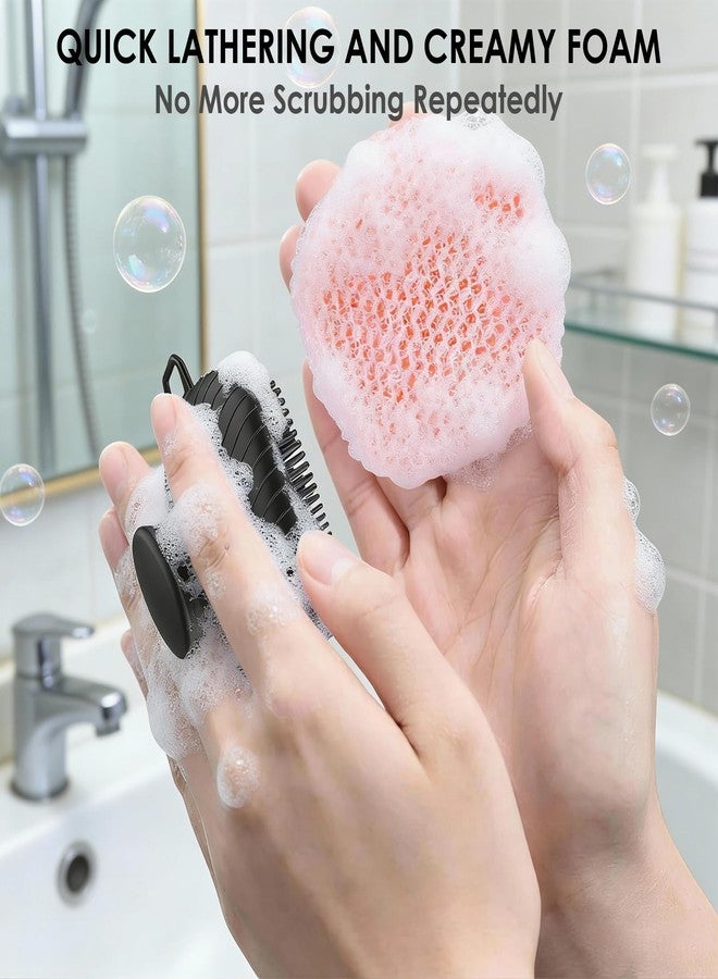 RamPula 2 Pcs African Net for RamPula Face Scrubber, Facial Exfoliation Sponge Exfoliating Shower Scrubber Skin Smoother, Nylon African Face Sponge Net Great for Daily Use - White - Image 4
