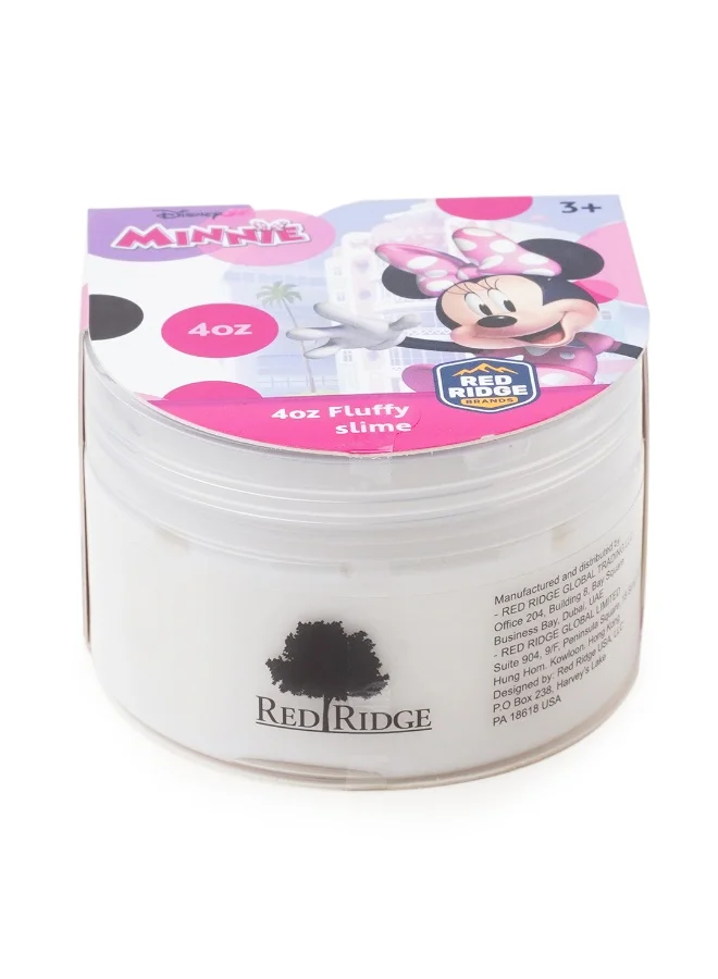 ديزني Minnie 4oz Fluffy Slime |Soft, Stretchy & Non-sticky Slime For Kids & Adult | Fun Sensory & Stress Relief Toy | Clear | Age 3+ Year