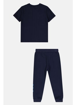 Nicce Toddlers Boy Brand Logo Short Sleeve T-Shirt And Sweatpants Set, Navy  - Image 2