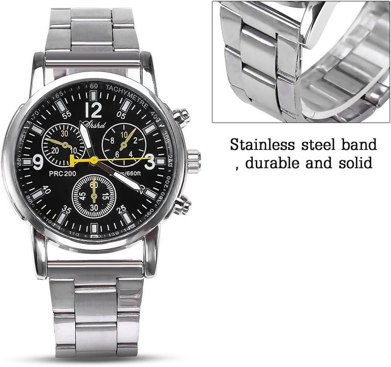 klarako Men Watch, Aklarakolog Wristwatches with Stainless Steel Band Alloy Case Wristwatch Stylish Simple - Image 4