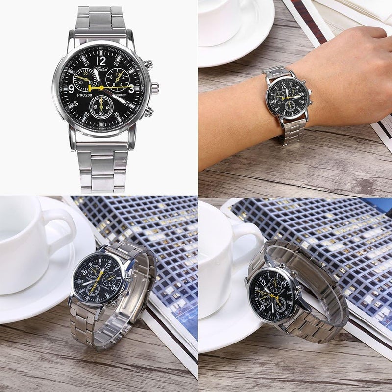klarako Men Watch, Aklarakolog Wristwatches with Stainless Steel Band Alloy Case Wristwatch Stylish Simple - Image 5