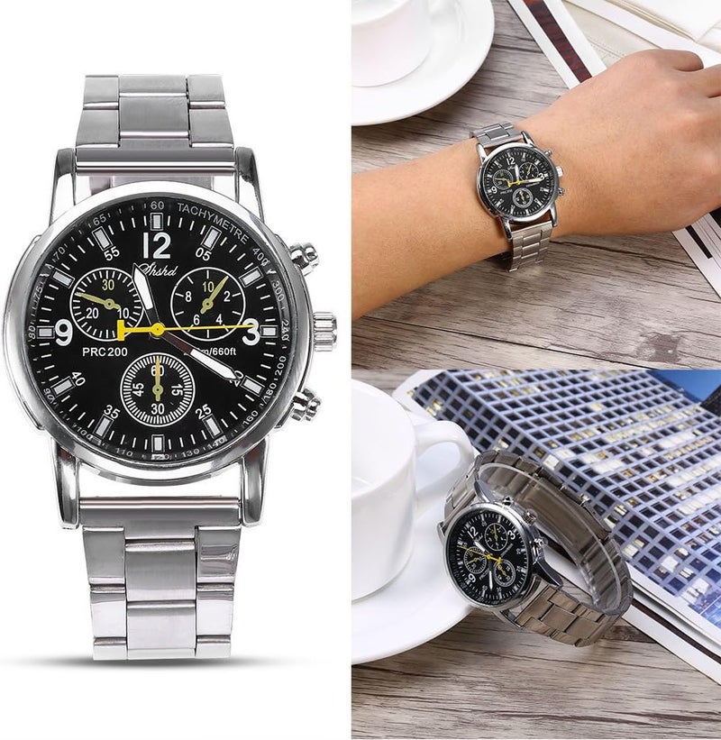 klarako Men Watch, Aklarakolog Wristwatches with Stainless Steel Band Alloy Case Wristwatch Stylish Simple - Image 2