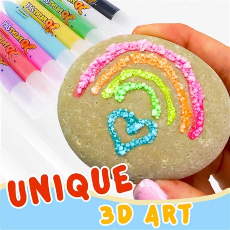 klarako DIY Bubble Popcorn Drawing Pens - Magic Puffy Pens, Magic Popcorn Color Paint Pen, Puffy Pens Heat Activated, Puffy Bubble Pen Puffy 3D Art Safe Pen, for Greeting Birthday Cards Kids (1Pcs) - Image 5