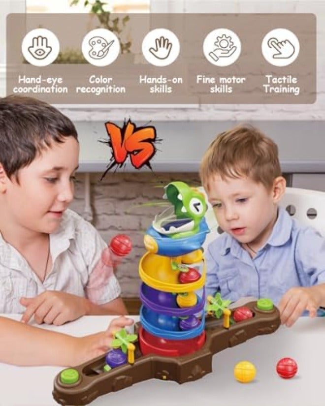 Humzo Dinosaur Ball Drop Toy for Kids, Spin Twister Montessori Gift - Image 3