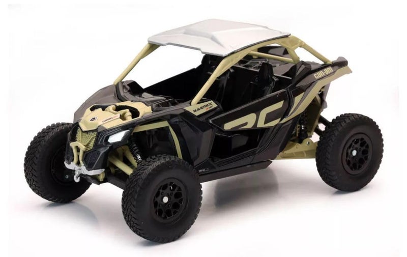 NewRay CanAm Maverick X3 XRC Turbo  Tan  SidebySide OffRoad Vehicle 118 Scale Model Black