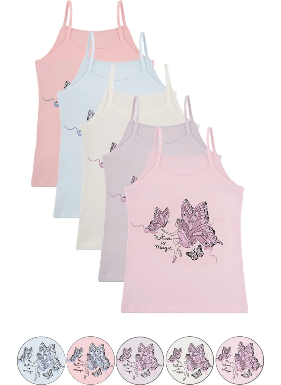 دونيلا 5-Pack Colorful Girls' Undershirt - 4371PB49