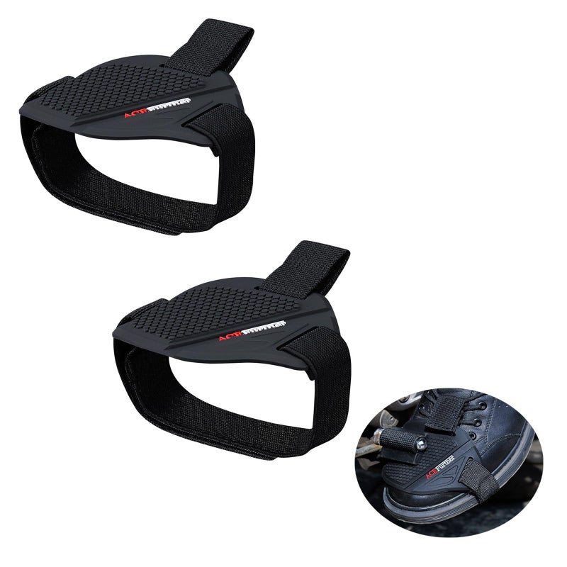 BoAn 2Pcs Motorcycle Shoe Protector Motorcycle Shift Pad Motorbike Shoe Boot Protector Cover Shoe Boot Cover Protective GearBlack