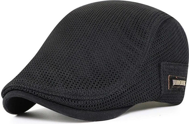 Valkyrie Italian Style Men's Cap Hat Breathable Adjustable Sweatproof Men's Black