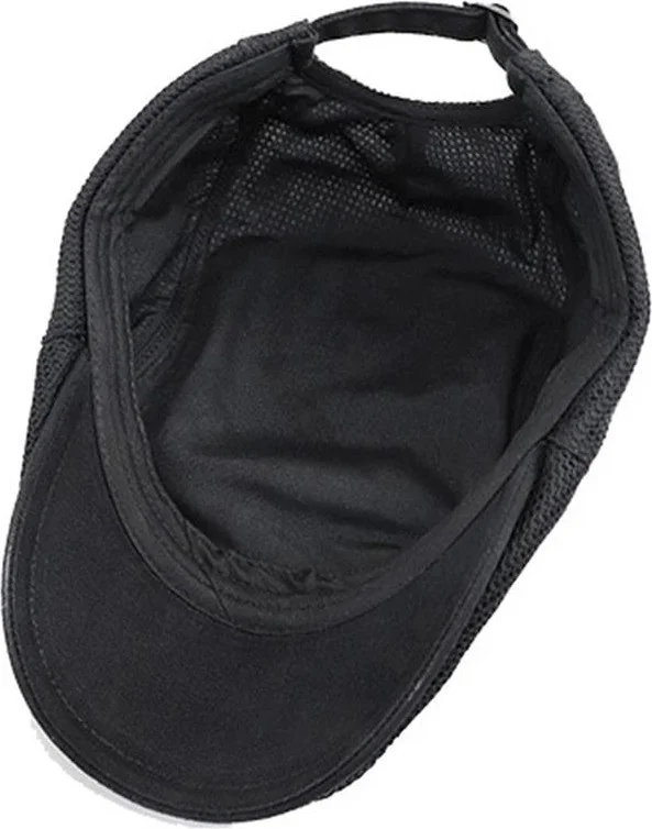 Valkyrie Italian Style Men's Cap Hat Breathable Adjustable Sweatproof Men's Black