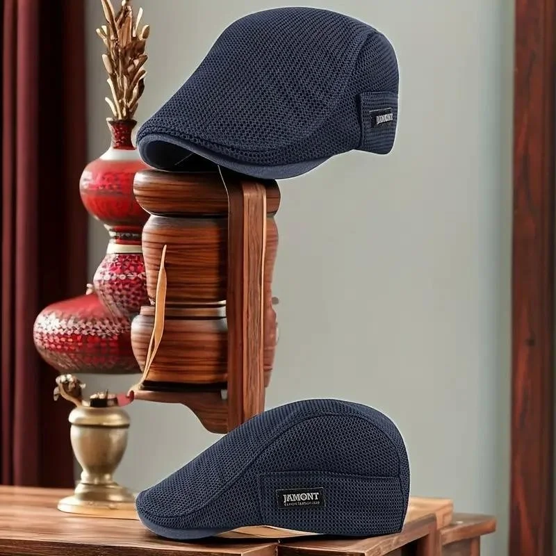 Valkyrie Italian Style Men's Cap Hat Breathable Adjustable Sweatproof Men's Black