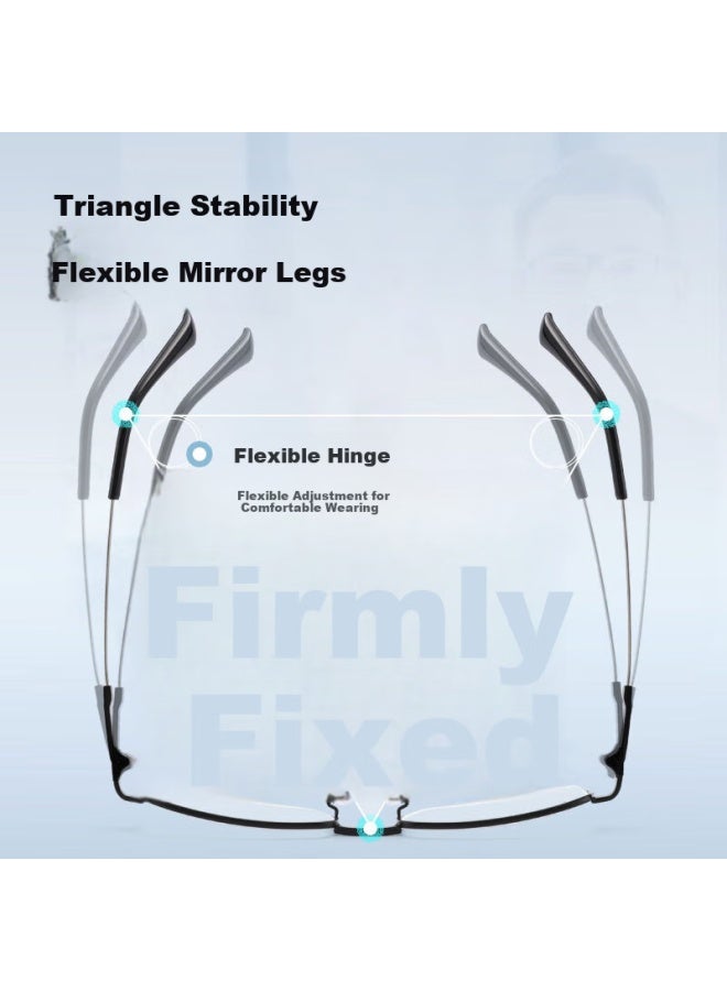 Fenchi Pure Titanium Ultra-light Reading Gl For Men, Middle-aged And Elderly, Gift For Dad, High-definition Anti-blue Light Bifocal Smart Zoom Presbyopic Gl - Image 3