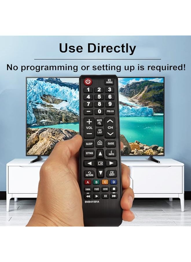 Generic - 2 Packs BN59 01301A Remote Control for Samsung UA43NU7090 UN55NU7100 UN58NU7100 Smart 4K Ultra HDTV LED LCD 3D TVs, for BN59 01199F BN59 01289A Remote Controller Replacement with Batteries - Image 1