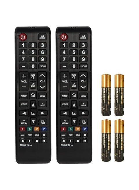 2 Packs BN59 01301A Remote Control for Samsung UA43NU7090 UN55NU7100 UN58NU7100 Smart 4K Ultra HDTV LED LCD 3D TVs, for BN59 01199F BN59 01289A Remote Controller Replacement with Batteries