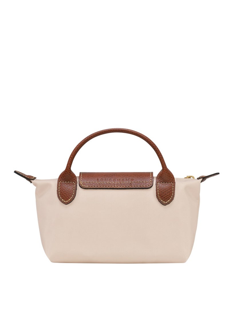 لونج شامب حقيبة يد نسائية صغيرة من لونغشامب، حقائب كروس بودي، حقيبة كتف بحزام كتف مع مشبك، لون أبيض ورقي، طراز كلاسيكي - Image 5