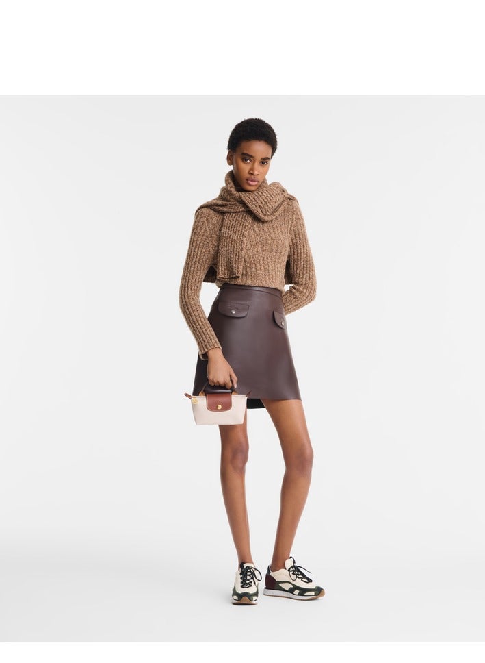 لونج شامب حقيبة يد نسائية صغيرة من لونغشامب، حقائب كروس بودي، حقيبة كتف بحزام كتف مع مشبك، لون أبيض ورقي، طراز كلاسيكي - Image 2