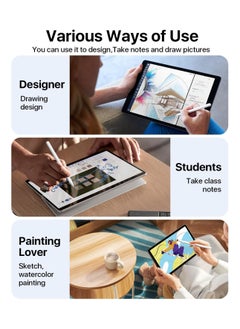 تيجو قلم iPad Pencil / قلم Stylus لأجهزة iPad (2025-2018) مع خاصية رفض الكف والامتصاص المغناطيسي، قلم رصاص نشط لأجهزة iPad A16/10/9/9/8/7/6، iPad Pro 11/12.9/13، Air 13/10.9/10.5، Mini، مع شحن سريع  - Image 3