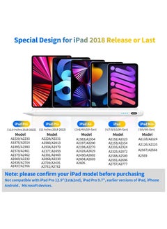 تيجو قلم iPad Pencil / قلم Stylus لأجهزة iPad (2025-2018) مع خاصية رفض الكف والامتصاص المغناطيسي، قلم رصاص نشط لأجهزة iPad A16/10/9/9/8/7/6، iPad Pro 11/12.9/13، Air 13/10.9/10.5، Mini، مع شحن سريع  - Image 2