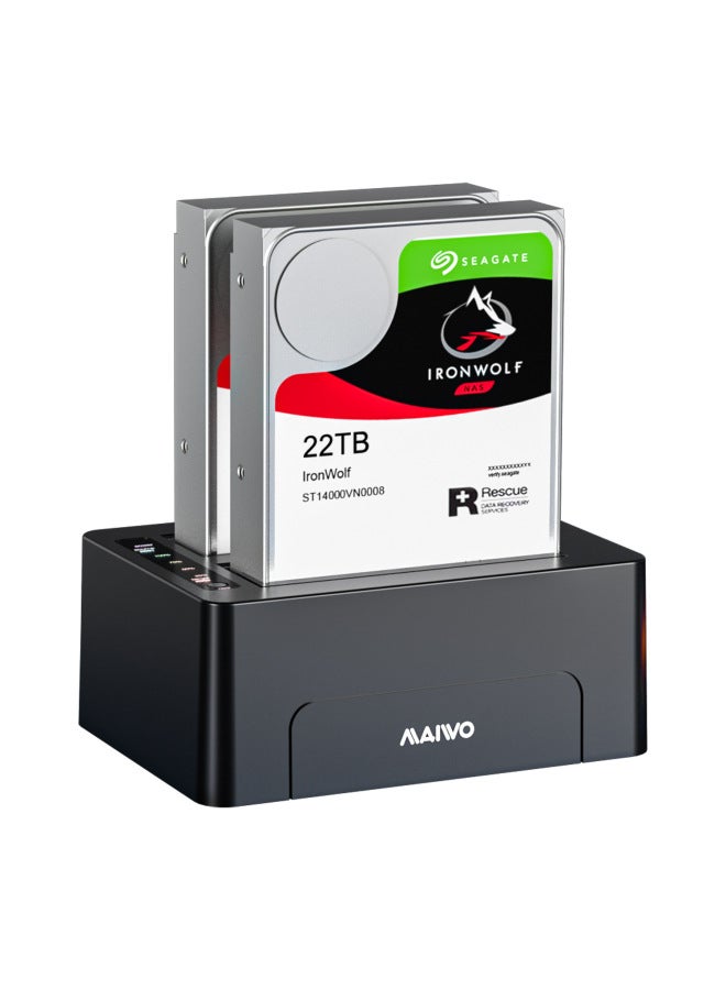 MAIWO (MAIWO) Hard Disk Base Dual Disk 2.5/3.5 SATA Serial Hard Disk Copying Machine-Color:K3082 U.S. Double Disc Read-Write Clone-Ordinary - Image 1