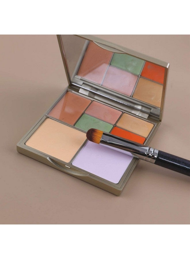 Energy فرشاة خافي العيوب المسطحة للحواجب وفرشاة خافي العيوب تحت العين وفرشاة ظلال العيون النباتية لأساس السائل والبودرة ودمج الخافي العيوب وفرشاة دمج صغيرة للعيون زرقاء - Image 4