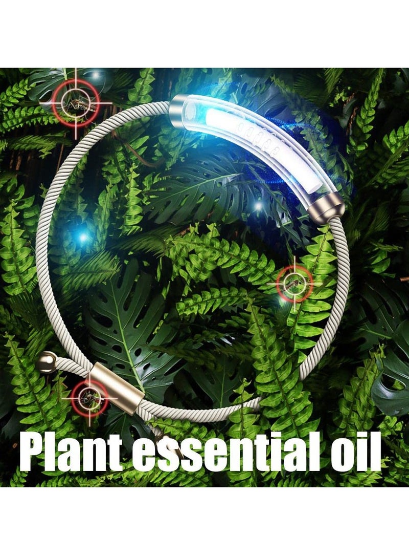 KASTWAVE Mosquito Repellent Wristband Adjustable Essential Oil Anti Mosquito Bracelet with 6 Replacement Sticks Magnetic Anti Mosquito Wristband for Indoor Outdoor Trip 100 percent Natural Plant Essential Oil  - Image 4