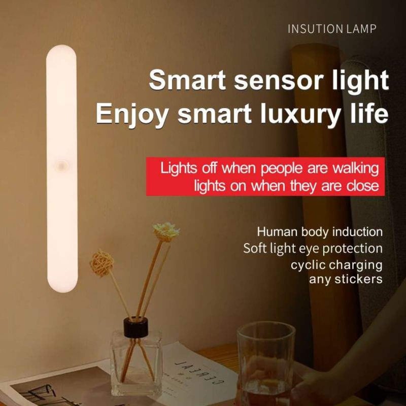 Click N Pick Home Stylo® Pack of 2 Under Cabinet Motion Sensor Lights - USB Rechargeable Closet Lights - Cordless Warm White LED Lights - Indoor Lights for Kitchen, Wardrobe, Stairway, Hallway, Garage and Bedside - Image 4