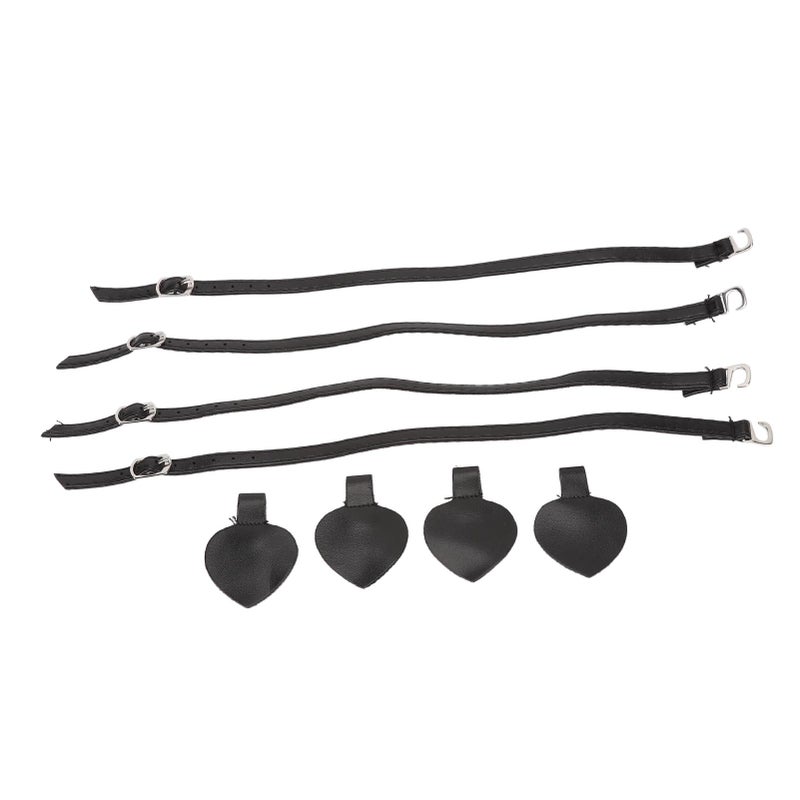 Heels Shoe Straps Seaming Free Skid Resistant Soft PU Matt Black Firm Pasting Around Ankle Straps for Shoes - Image 2