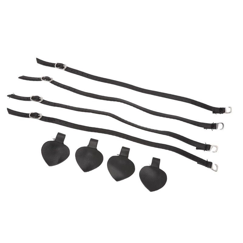 Heels Shoe Straps Seaming Free Skid Resistant Soft PU Matt Black Firm Pasting Around Ankle Straps for Shoes - Image 4