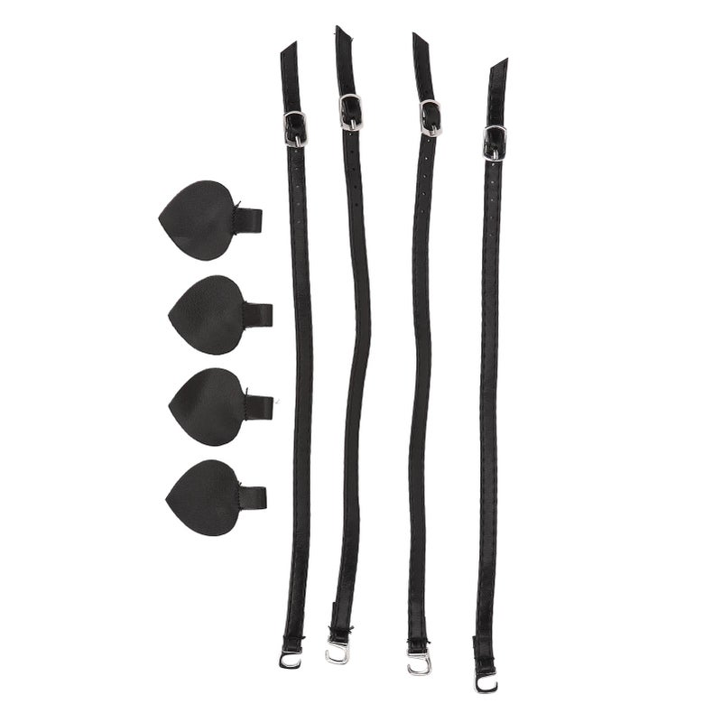 Heels Shoe Straps Seaming Free Skid Resistant Soft PU Matt Black Firm Pasting Around Ankle Straps for Shoes - Image 3